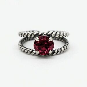 Amethyst purple cable ring